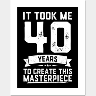 Funny 40th Birthday Shirt Adult 40 Years Old Joke Gift Posters and Art